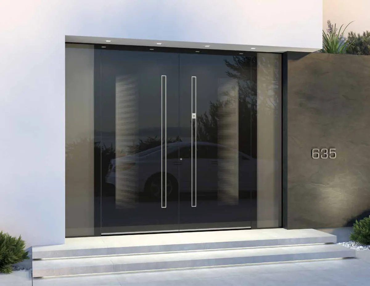 Pirnar Ultimum Glas-Doppeltür mit LED-Stufen in Simmozheim