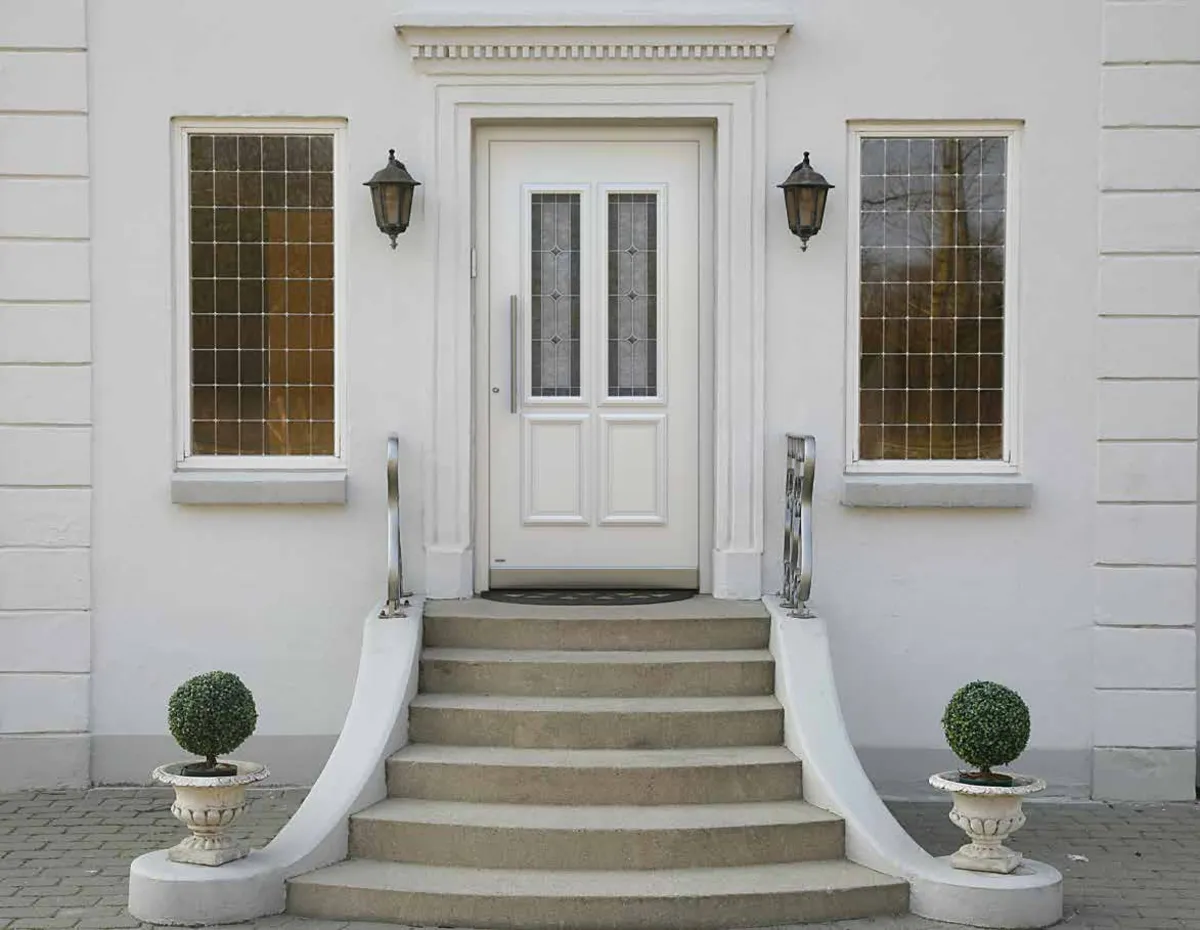 Pirnar Premium Doppel-Haustür mit Bleiglas in Waldachtal