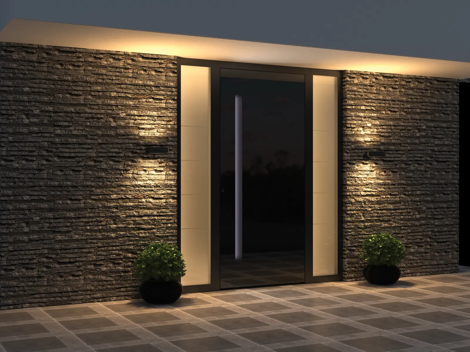 Pirnar Haustür Optimum 7510 mit Glas-Oberfläche und CarbonCore