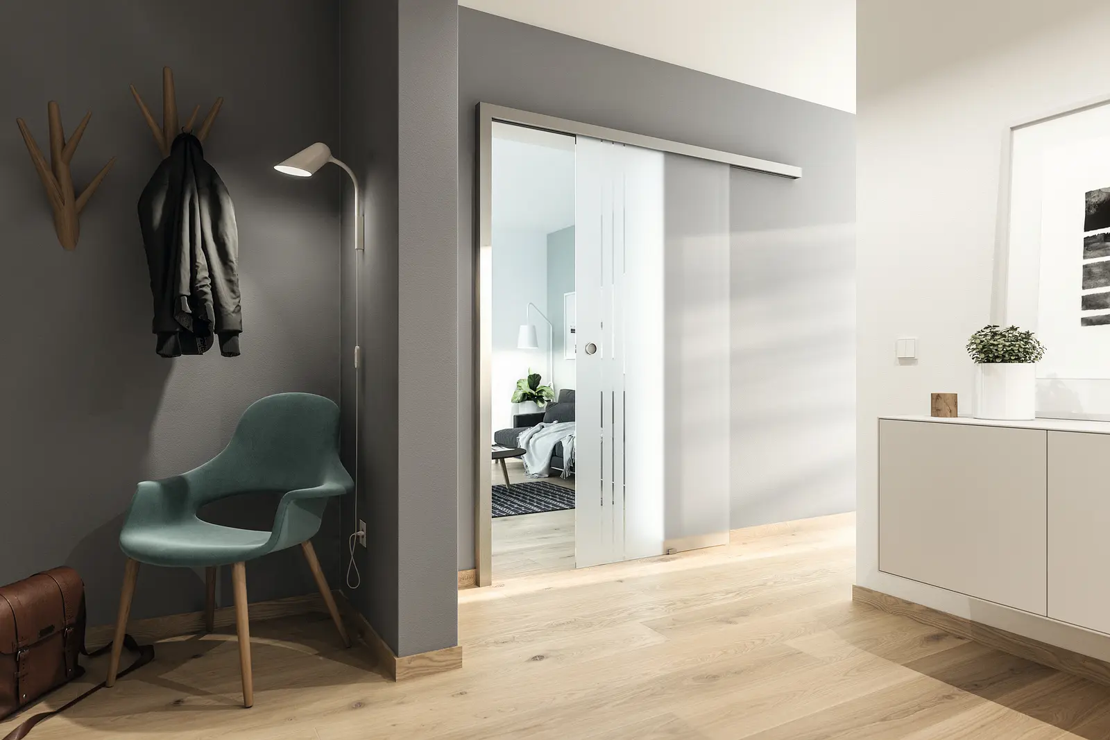 Schiebetür Hörmann Slide Compact GrooveGlas 85